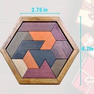 Hexagonal Wooden Puzzle (price listed for one puzzle)